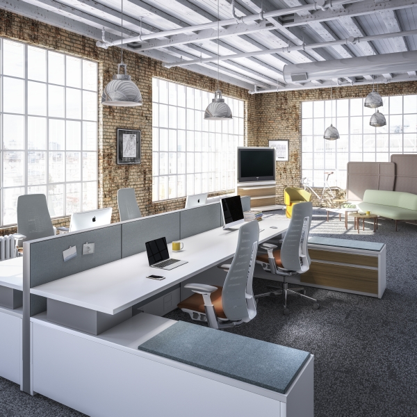 <p>Systems furniture allows you to easily create a complete, cohesive space that easily adapts to rapidly changing business and technology climates. Our extensive offerings provide you with unlimited planning options that range from conventional planning to full off-modular capabilities. Panel configurations are endless and range from fully segmented and stackable to uniform and monolithic, with state of the art acoustical construction. They can be specified in a variety of surface materials that enhance&nbsp;end user productivity by integrating whiteboards, tackable fabrics, and slat walls that incorporate ergonomic work tools.&nbsp;</p>
